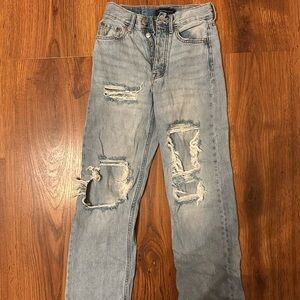 Aeropostale Light Blue 90s Baggy Distressed Jeans